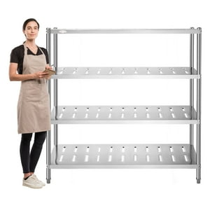 Prochef - Estante 4 Bandejas Perforadas 180X50X155 Cm. Acero Inox