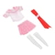 thumbnail image 5 of Figura Femenina A Escala 1/12, Ropa De Muñeca, Marinero Para Figuras De Acción De 6 Pulgadas, Ropa Rosa, 5 of 5