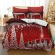 thumbnail image 1 of Festive Christmas Tree Red Quilt Duvet Cover Set Soft Bed Linen3-Piece Bedding Set, 1 of 5