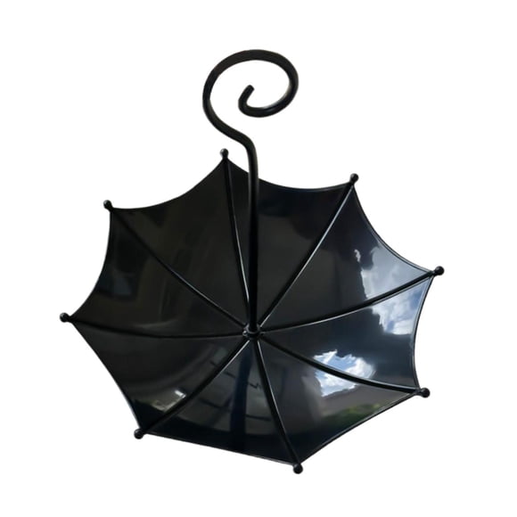 Comedero Para Pájaros Con Forma De Paraguas, Práctico, Multiusos, Decorativo Para Patio, Color Negro