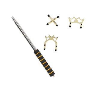 Ioensy - Taco De Billar Retráctil Con Soporte Para Taco De Snooker Y Puente Para Competición Con 3 Cabezas De Puente