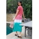 thumbnail image 5 of Vestido Largo con Cuello en V y Efecto Tie-dye de Algodón Multicolor Ladrillo, 5 of 5