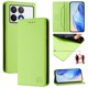 thumbnail image 1 of Funda Billetera con Soporte para Xiaomi Poco F6 Pro Bloqueo RFID Plegable Verde claro, 1 of 6