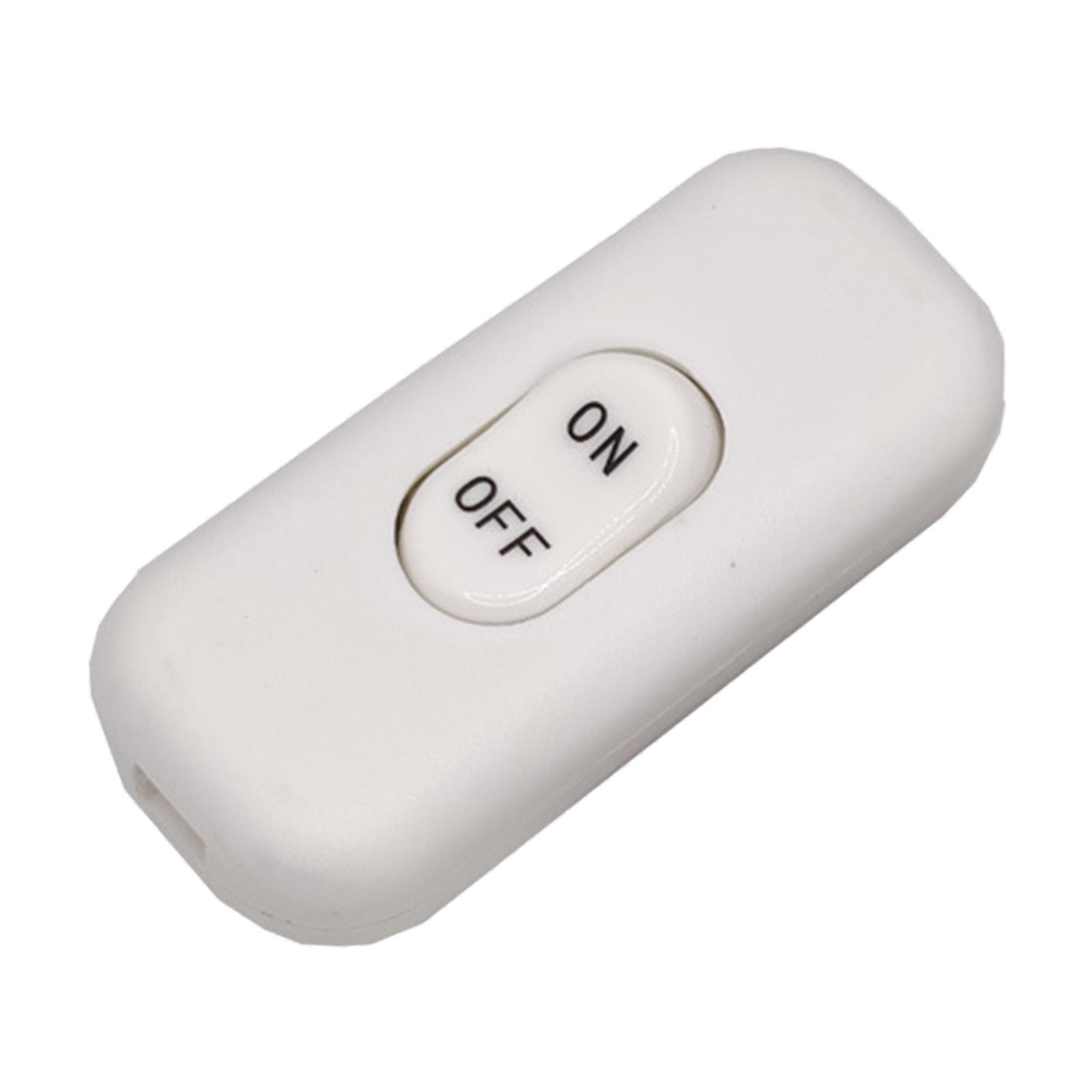 Magideal - Interruptor De Cable De Lámpara En Línea, Botón, Reparación, Fácil Instalación, Compacto, Interruptor De Cable Eléctrico Para Lámpara De Escritorio De Blanco