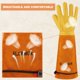 thumbnail image 4 of Guantes de jardinería SLARMOR resistentes a espinas de cuero vacuno talla L, 4 of 5