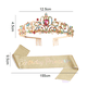 thumbnail image 2 of Kit de tiara de cristal y banda para cumpleaños, coronas para mujer, banda para decoración de cumpleaños, diadema con diamantes de imitación, 2 of 5
