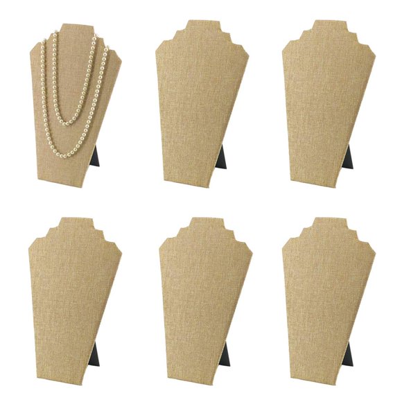 Expositor de Collares 7TH VELVET 32 cm Beige Pack de 6
