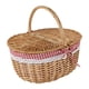 thumbnail image 3 of Cesta De Mimbre Para Picnic, Cesta De Almacenamiento De Ratán Para Servir En La Playa, Fiestas De Acampada, Grande, Rojo Y Blanco, 3 of 5
