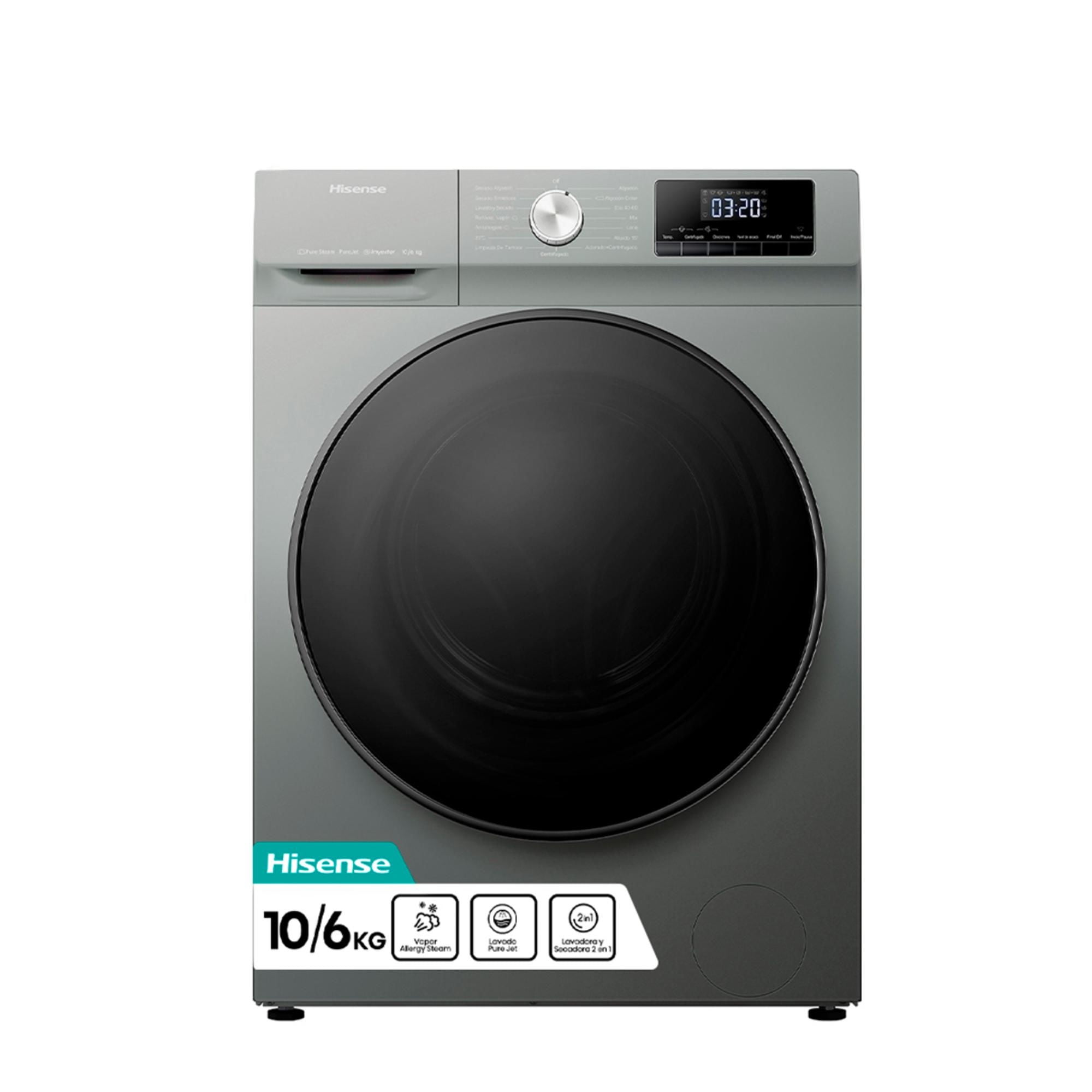 Hisense - Lavadora Secadora 10 Kg / 6 Kg Wd3Q1042Bt