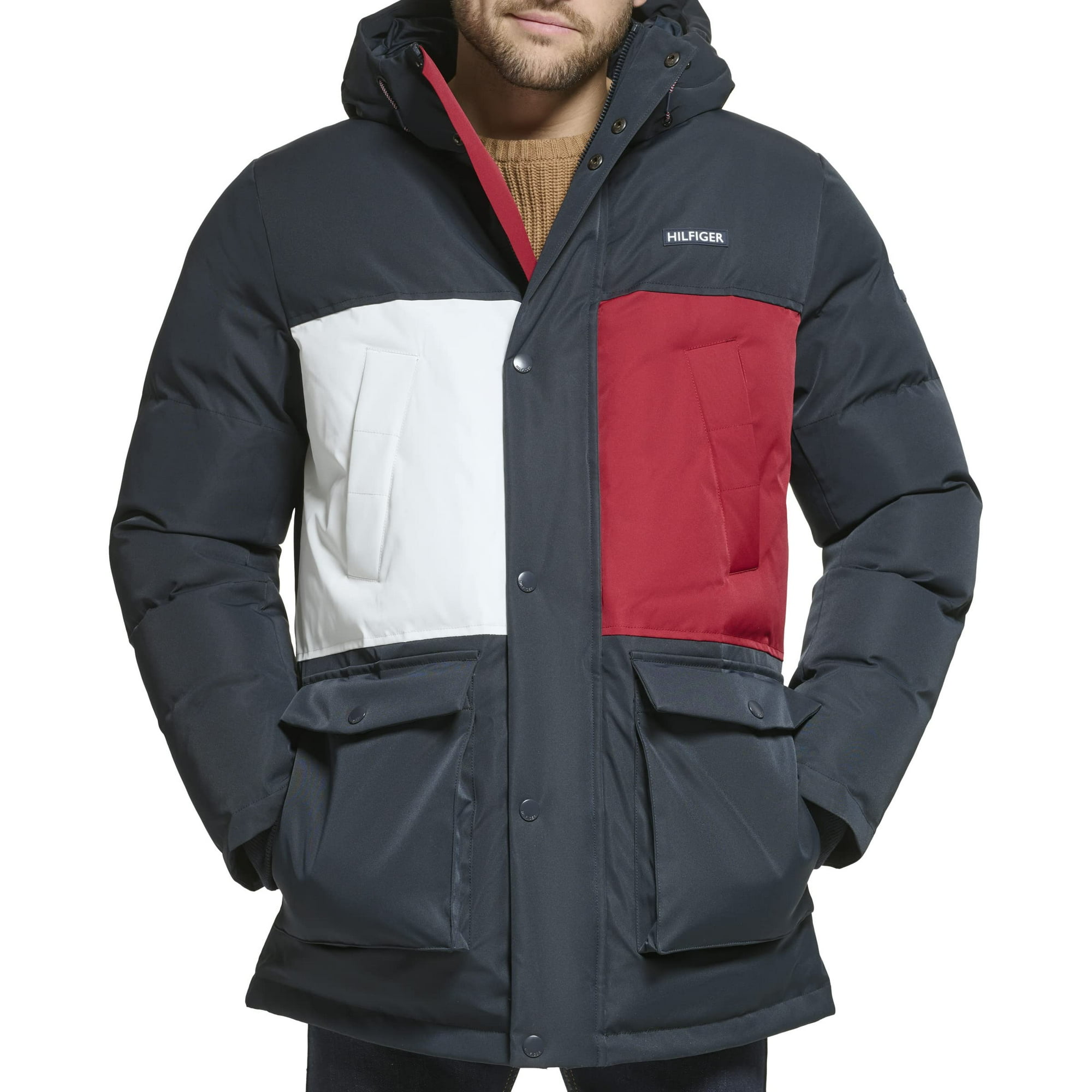 Parka Tommy Hilfiger De Tela Ártica, Peso Pesado, Azul Marino, Xxl, Para Hombre