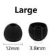 thumbnail image 2 of Puntas de Silicona Grandes JNSA 12 mm 6 Pares Negro, 2 of 3