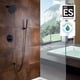 thumbnail image 2 of Juego de grifos de ducha negros Sumerain con ducha tipo lluvia, 2 of 9