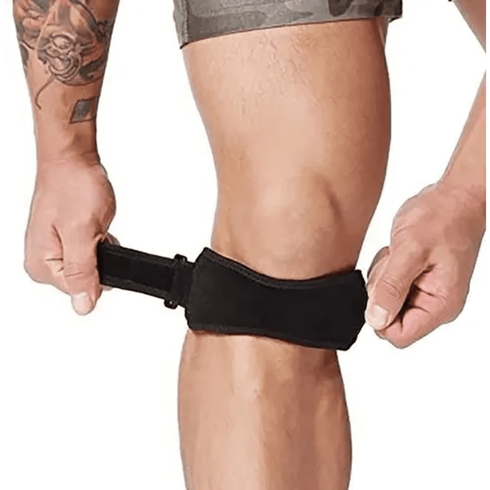 Genérico - Menisquera Ajustable Soporte Rodillera Deportiva Color Negro Talla Unica