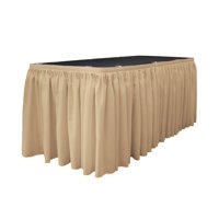 Table Skirt La Linen Polyester Popelín 21 Pies X 29 Pulgadas, Color Caqui