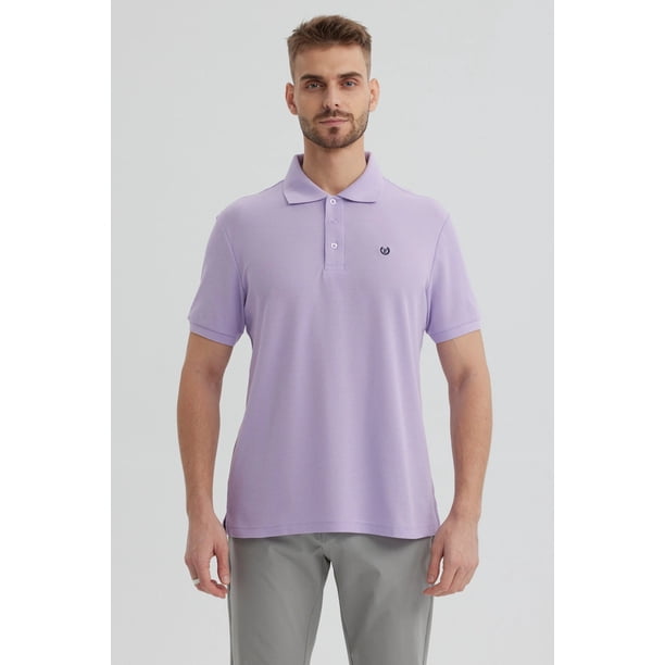 Polera Hombre Piqué Básica Lisa Lila - ll
