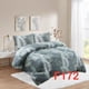 thumbnail image 1 of Cobertor de Invierno de Plush y Chiporro 2 Plazas Gris Hojas, 1 of 1