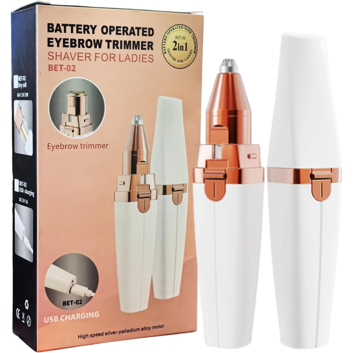 Depiladora Facial Esermoon 2 En 1 Recortadora Cejas Usb
