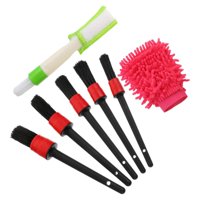 Magideal - Juego De 7 Uds. De Guantes Limpiadores De Cepillos Para Detalles De Vehículos Y Automóviles Para Limpiar Ruedas, Salpicadero, Alfombra Para El Hogar, , Guantes Rojos Rojo 7 Piezas