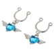 thumbnail image 5 of 2Pcs Crystal Heart Dangle Nipplering Anillo de acero inoxidable No perforante Azul, 5 of 5