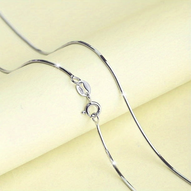 Elevate Her Style with this 925 Sterling Silver Clavicle Chain Necklace - Perfect Gift for the Stylish Woman in Your Life!