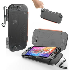 Genérico - Funda Protectora Delgada Para Nintendo Switch 2. Funda De Viaje Portátil Resistente A Los Golpes Y Al Polvo. Protector Elevado Para El Joystick. Puerto De Carga. Cierre Seguro. Correa Para La Muñeca