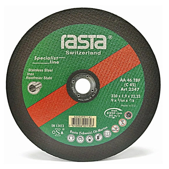 Disco Corte 2347 9" X 1.9 Mm X 22 Mm Rasta