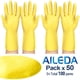 thumbnail image 1 of Aileda Guantes Latex De Limpieza Amarillo Talla L - 2 Pares Guantes Látex Amarillo Limpieza Multiuso 30x14cm （En total 100 pares）, 1 of 7