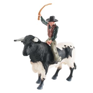 Bothyi - Figuras De Toro De Pvc Con Jinete, Modelo De Decoración De Recuerdo De Fiesta Para Niños