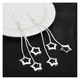 thumbnail image 4 of Aros Plata Pendientes Colgantes Estrellas, 4 of 6