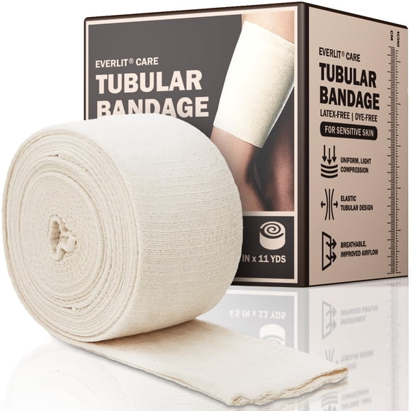 Vendaje elástico de soporte tubular EVERLIT 560D, mezcla de algodón