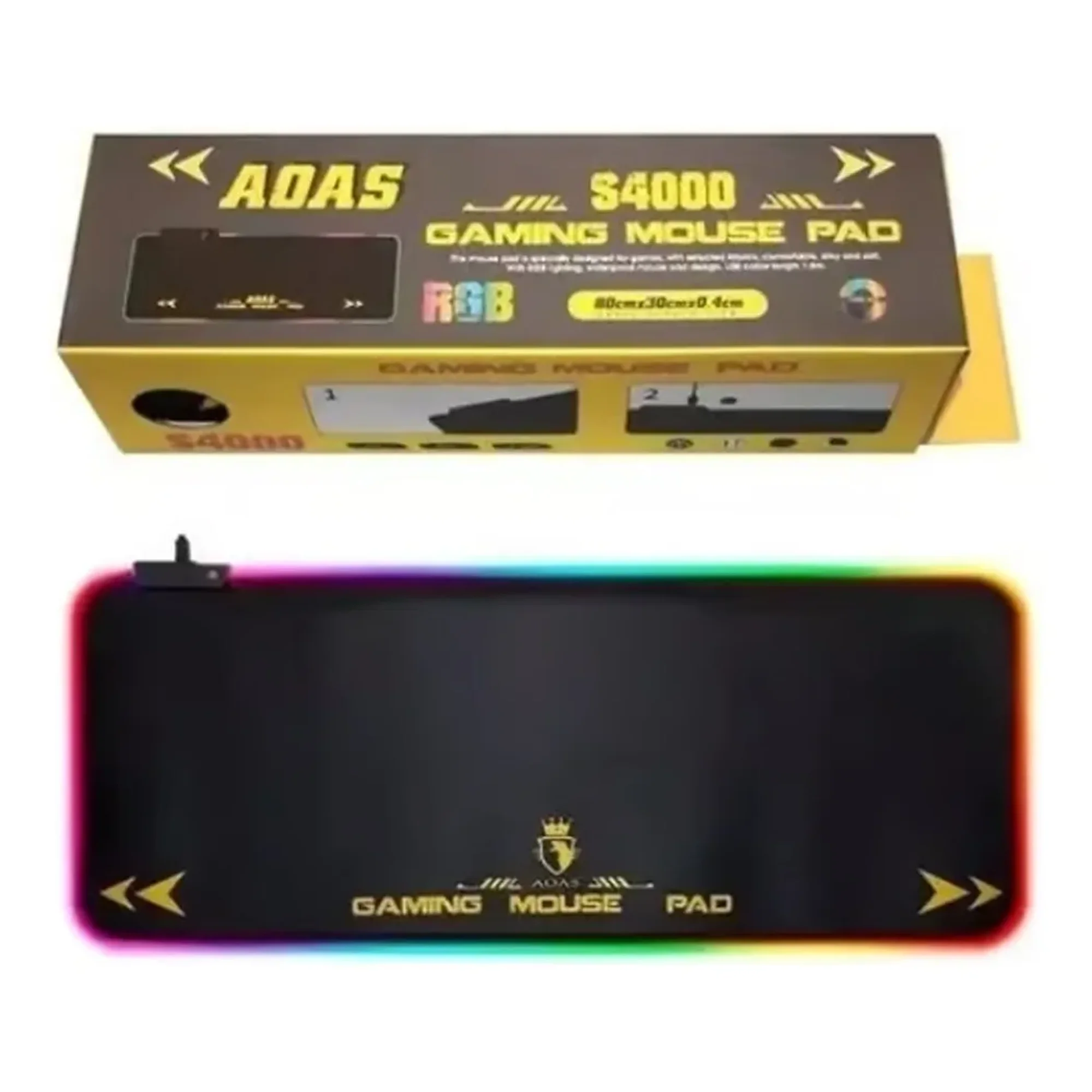 Max - Gaming Mouse Pad Gamer Rgb Led Antideslizante S4000