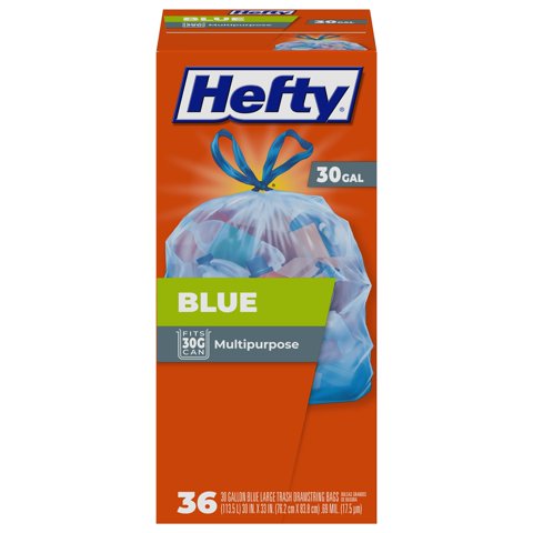 Bolsas De Basura Hefty Blue, 30 Galones, 36 Unidades