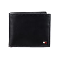 Cartera Tommy Hilfiger Plegable Cuero Negra Hombre