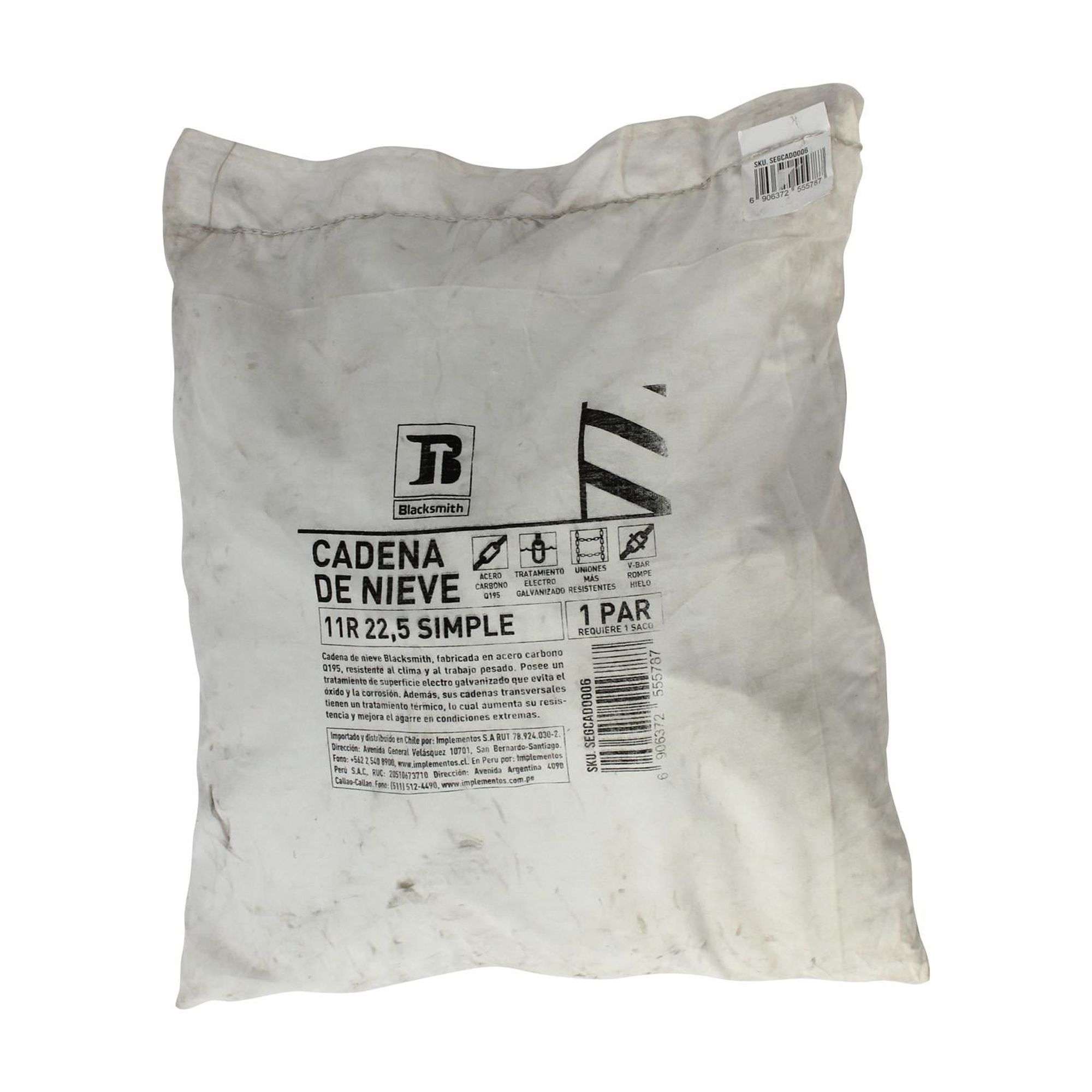 Blacksmith - Cadena De Nieve Para Camión 11R 22,5 Simple