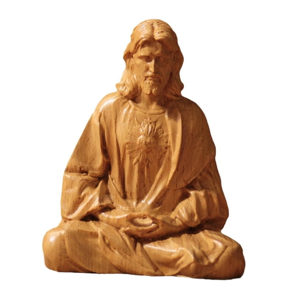 Estatua Del Sagrado Corazón De Jesús Figura Católica Para Armario De Chimenea De Escritorio 15 Cm
