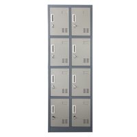 Prochef - Locker Casillero Metalico 2 Cuerpos 8 Puertas
