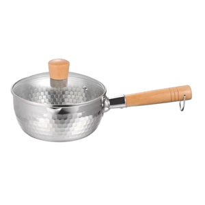 Magideal - Cacerola Antiadherente Con Mango De Madera, Olla Para Fideos De Leche Con Tapa De Vidrio, Olla Para Sopa, Para Acampar, Cocina, Utensilios De Cocina P 20 Centímetros