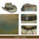 thumbnail image 5 of Sombrero YOUBADU talla única azul denim de paja estilo vaquero/vaquera, 5 of 6