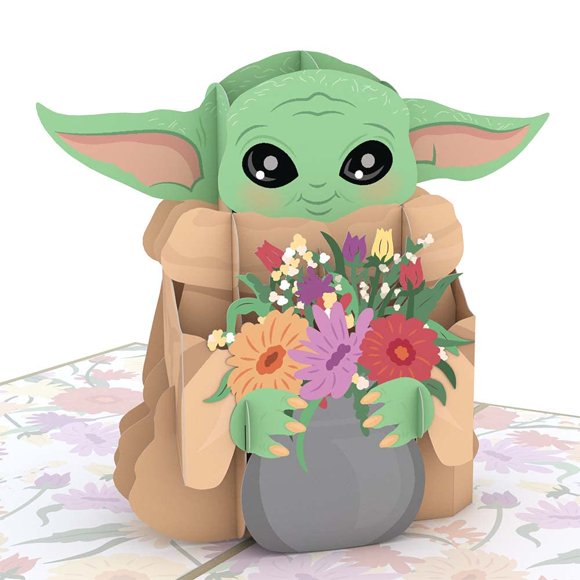Tarjeta de felicitación Lovepop Star Wars Grogu 3D desplegable 13 x 18 cm