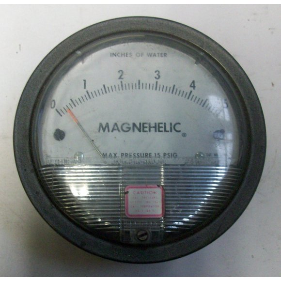 Manómetro Dwyer 10 cm 0 a 5" WC con cadrán de 4"