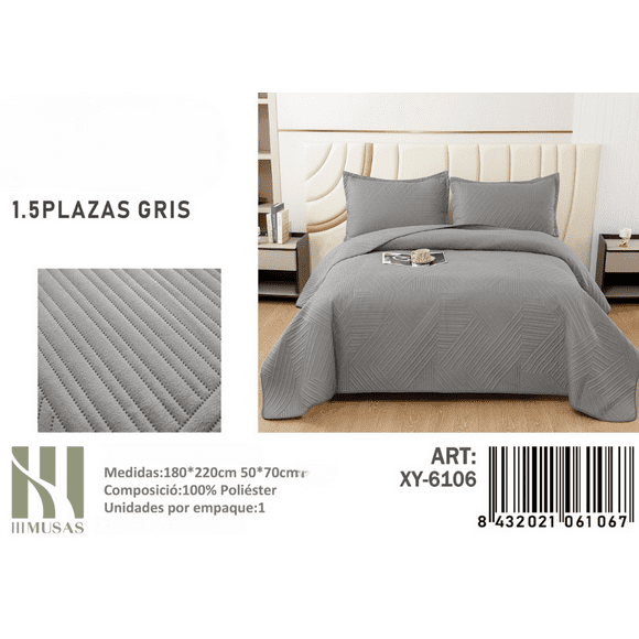 Cubrecama Quilt De Verano Plaza Y Media Texturizado Xy-6116