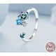 thumbnail image 2 of Anillo flor elegante ajustable plata 925, 2 of 2