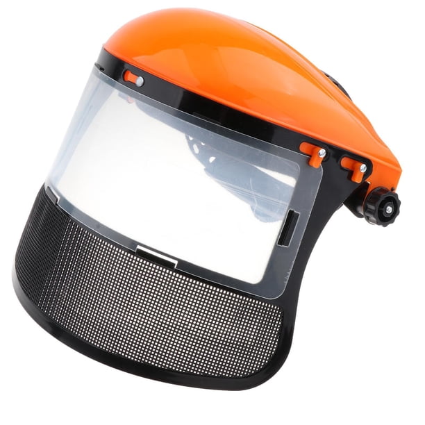 Protector facial para recortadora, equipo de trabajo, protección genérica, protector facial, máscara para cortadora de césped, para tareas forestales, Naranja
