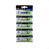 Tira De Pilas Recargables Aaa De 1200 Mah Niquel - 5 Unid Dblue