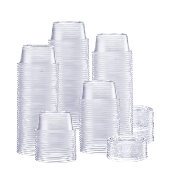 Vasos Desechables De Plástico 60 Ml 200 Unidades Con Tapas