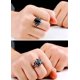 thumbnail image 3 of Anillo Vikingo Europeo Black Zircon de Hombre Moda m1, 3 of 3