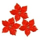 thumbnail image 4 of Pack 10 Flores Navideñas Adorno Navidad Árbol Con Clip φ 14cm. Flores artificiales decorativas, 4 of 5