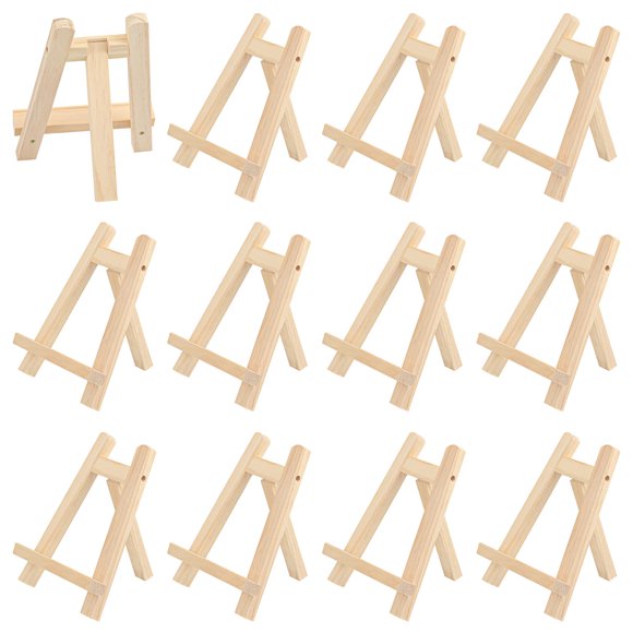 Caballete de madera Yiksonyo 28 cm - Pack de 12 para mesa