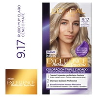 Coloración Cabello Rubio Muy Claro Cenizo Matte Tono 9.17 47 G Excellence