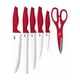 thumbnail image 3 of Set De Cuchillos Cross Para Cocina 6 Piezas Mango Rojo, 3 of 3